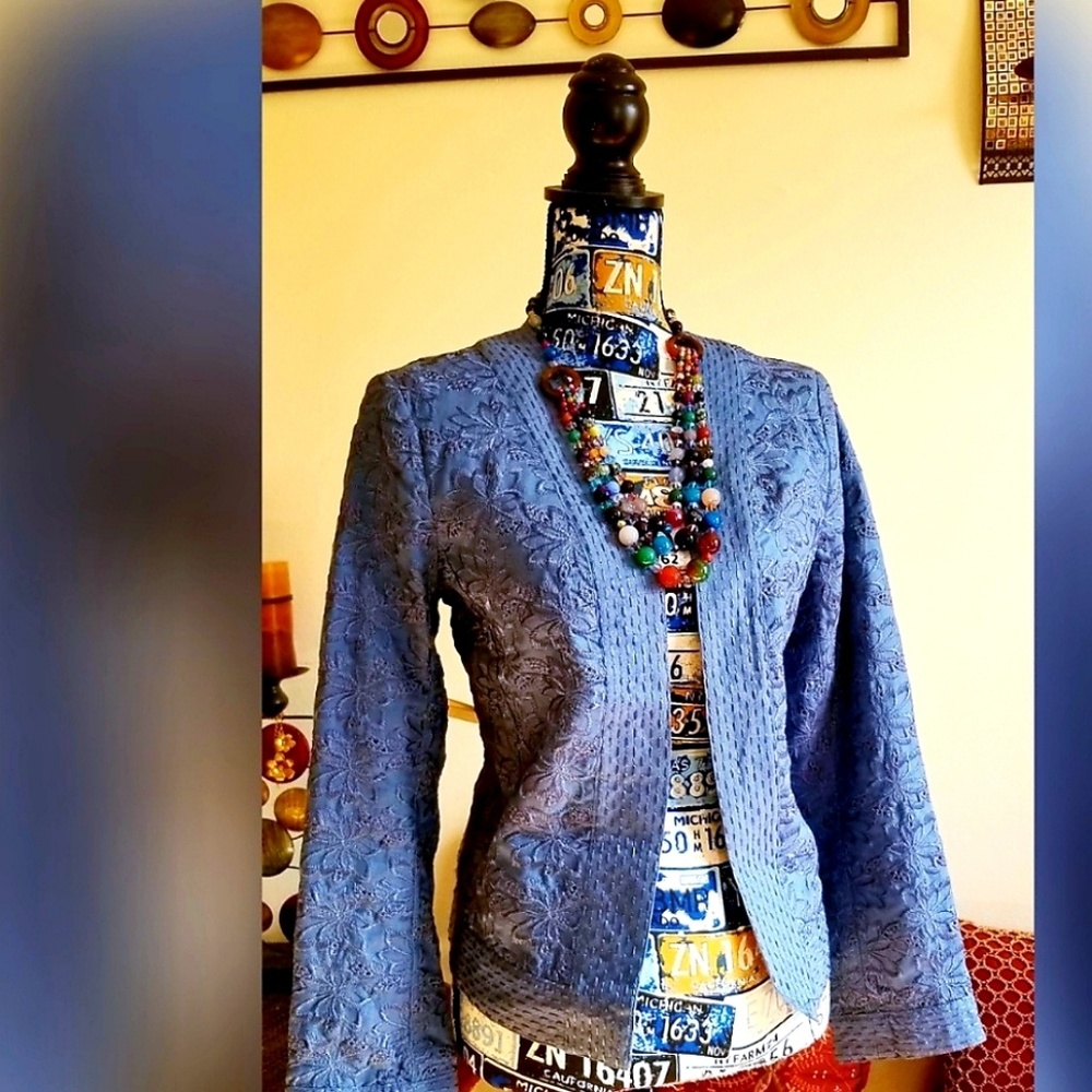 Allover embroidered classy jacket